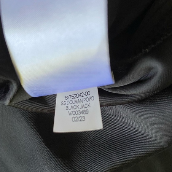 Old Navy Black Satin Short Sleeve Dolman Popover Blouse Top-Sz-M - Picture 11 of 12